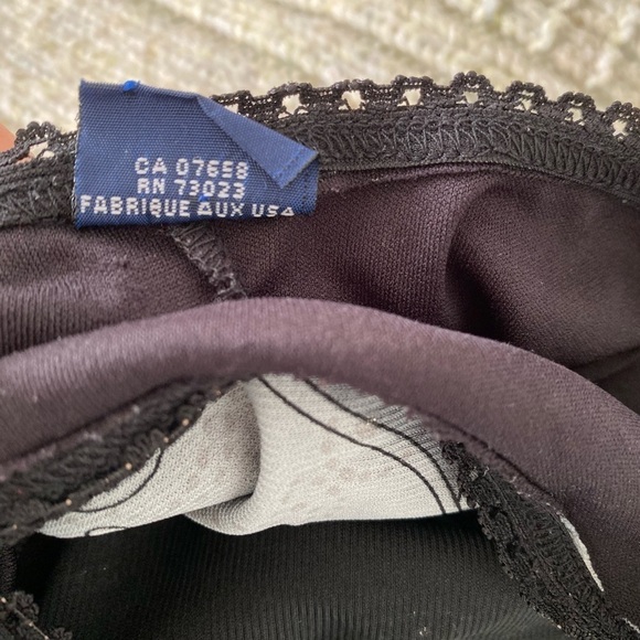 Vintage y2k Black Floral Sparky Print Mesh Knee Length Skirt Scalloped Hem - Picture 6 of 8